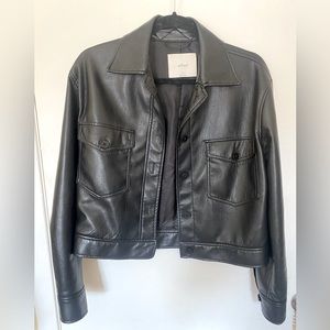 Cropped Leather Jacket